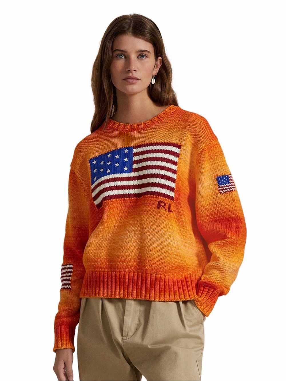 NWT POLO RALPH LAUREN
Flag Ombré Cotton Sweater